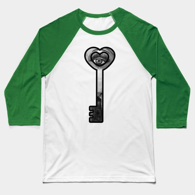 Cool Key to heart Baseball T-Shirt by ESSED